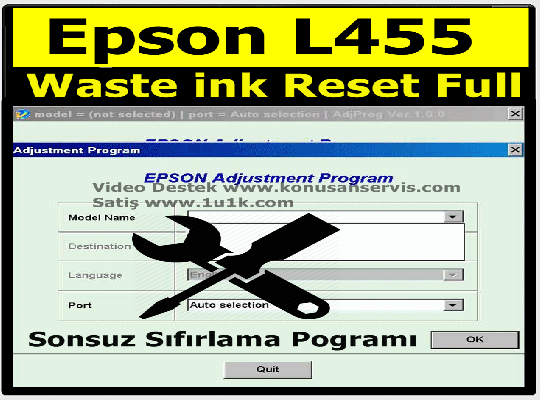 Reset Epson L455 | Epson Waste ink Ped Resetter